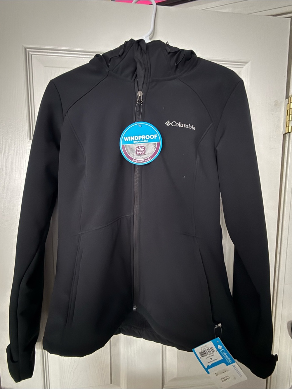 Columbia Black Windproof Hooded Softshell Jacket - Picture 1 of 1